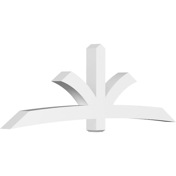 Ekena Millwork Davenport Architectural Grade PVC Gable Bracket, 108"W x 36"H x 6"D x 6"F, 8/12 Pitch GBP108X36X0606DAV00 - main